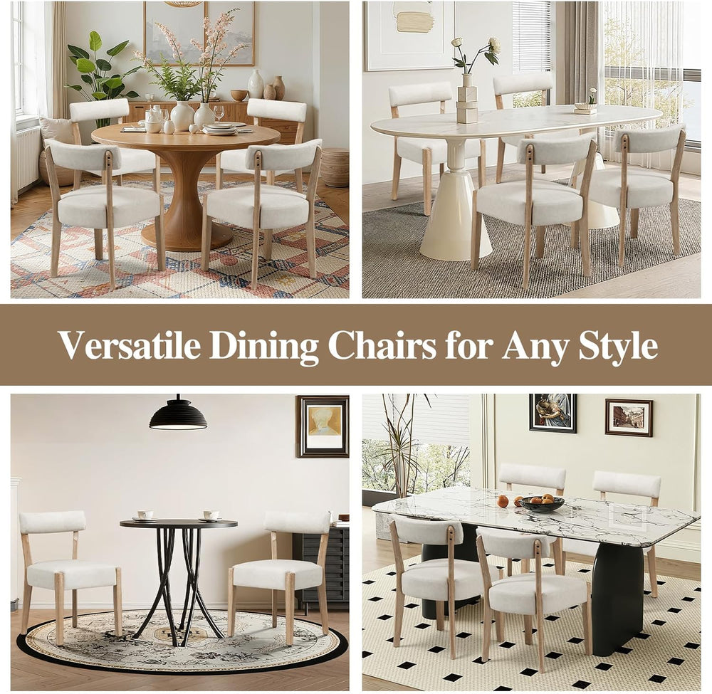 ZJhome Modern Dining Chairs Set of 2 – Mid-Century Modern Faux Leather Uphols...