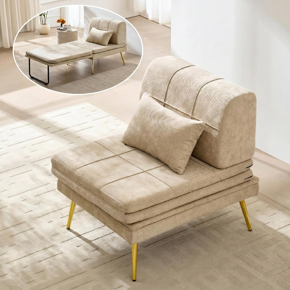 wanan 3-in-1 Convertible Sleeper Chair Bed, Futon Sofa Chair with Back Suppor...