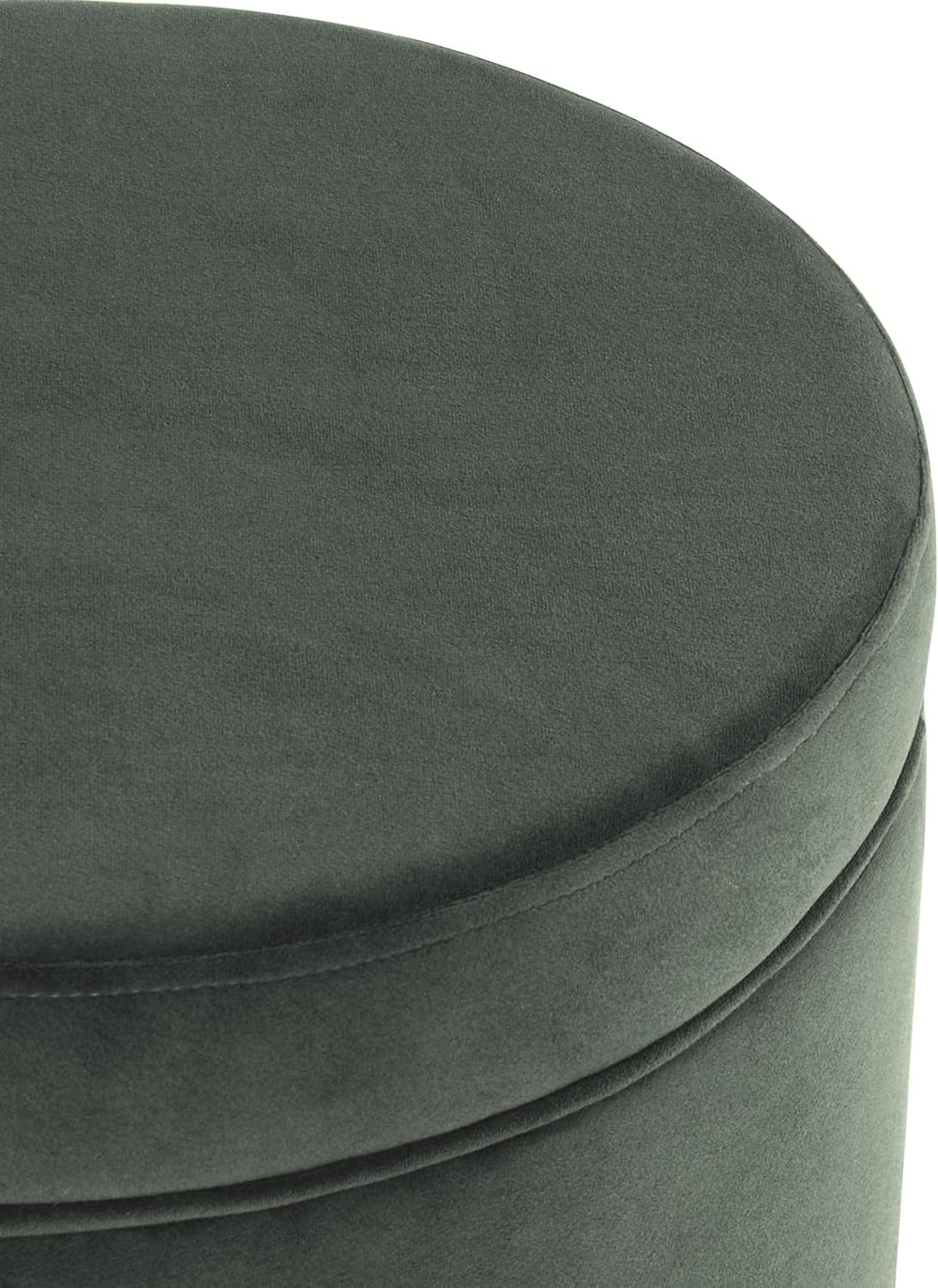 Homepop Home Decor | Upholstered Round Storage Ottoman | Ottoman with Storage...