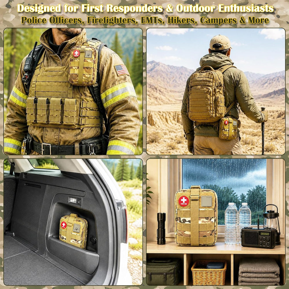 Survival Kit Tactical Emergency Kit, Portable IFAK MOLLE Survival Kit