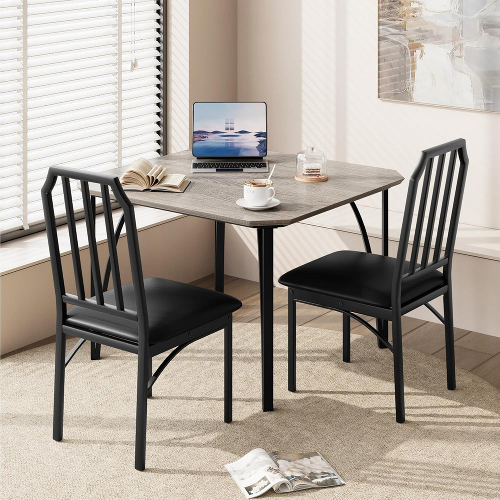 Dining Table Set for 2, Farmhouse Kitchen Table and 2 Chairs