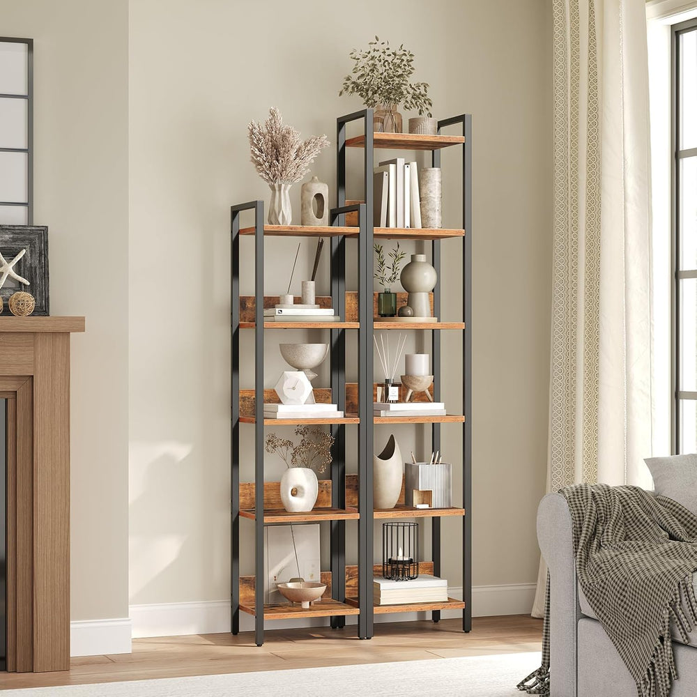 MAHANCRIS Bookshelf, 6-Tier Bookcase, Standing Book Shelf for Small Space, St...