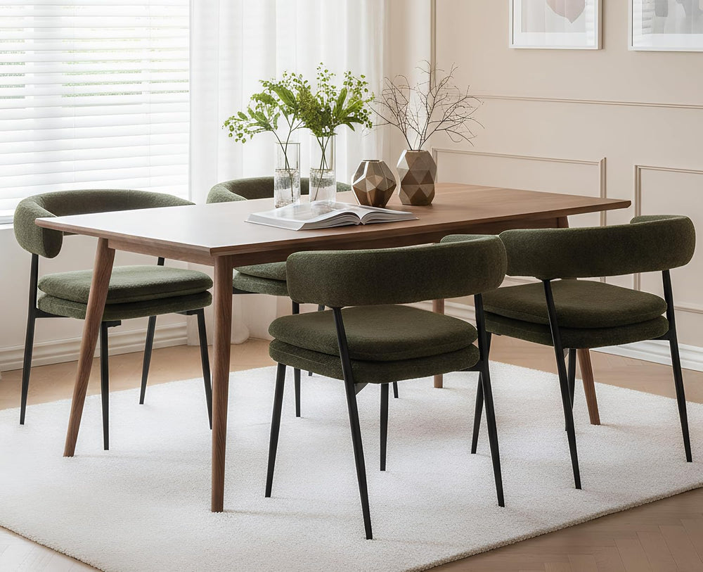 EALSON Upholstered Dining Chairs Set of 4 Modern Fabric Dining Room Chairs wi...