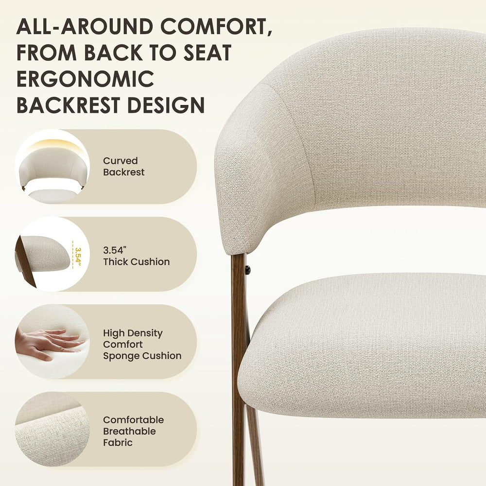 COLAMY Dining Chairs Set of 4, Modern Upholstered Dining Room Kitchen Chairs ...