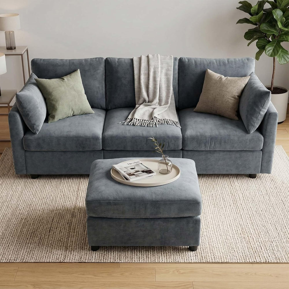 Iroomy Sectional Couch for Living Room, Comfy L Shaped Convertible Sofa, 4 Se...