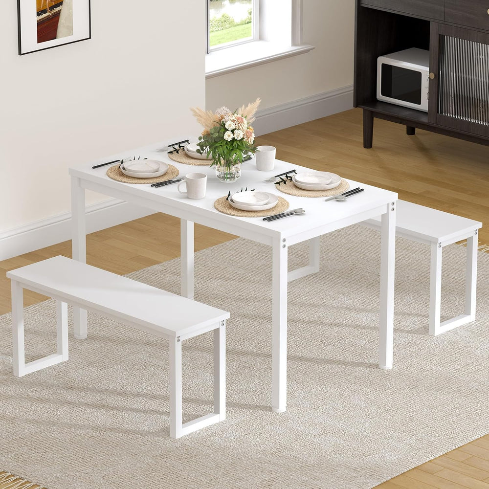 DlandHome 3-Piece Dining Table Set for 4 People,Soho Dining Table and Chairs ...