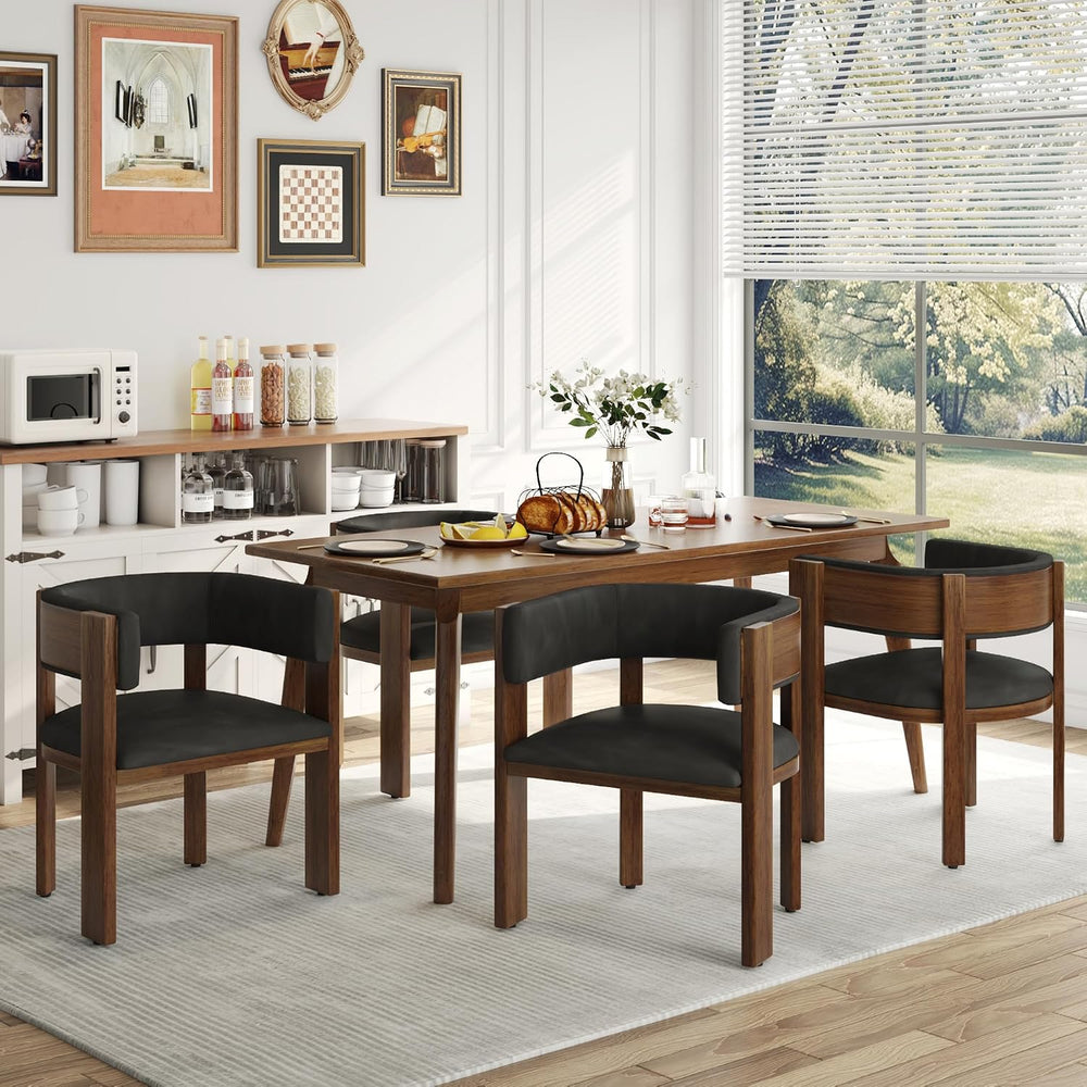 Squireewo Barrel Dining Chairs Set of 4, Modern Dining Room Chairs with Curve...