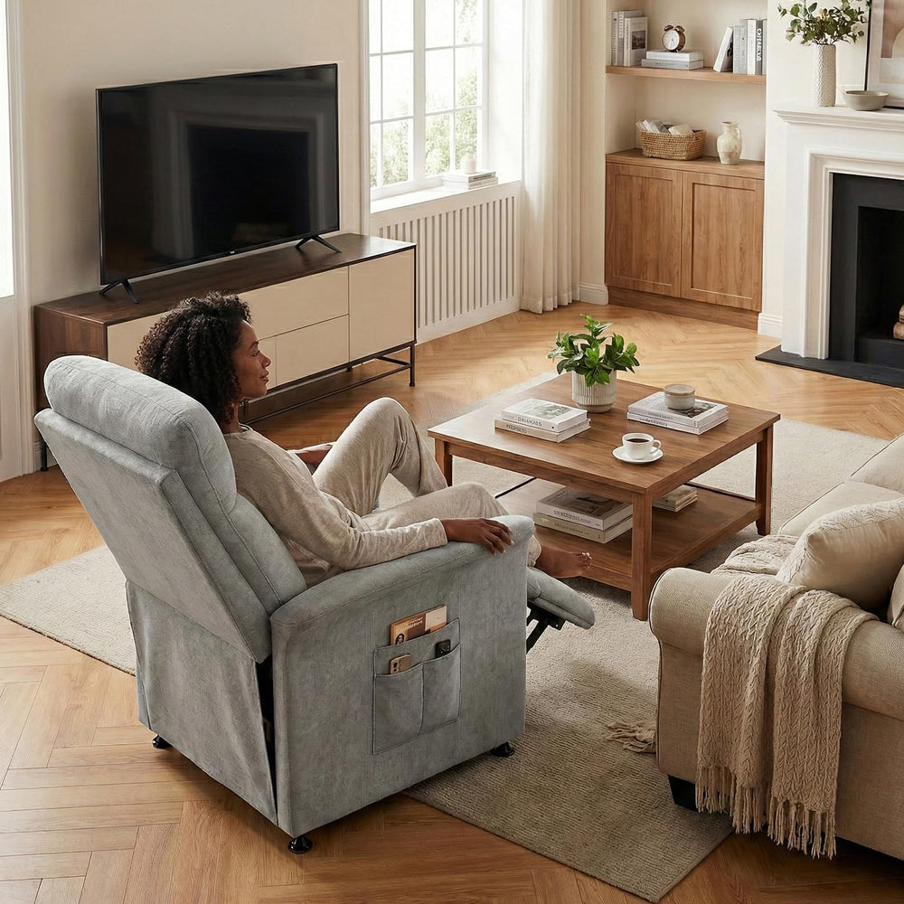Power Recliner Chair with Heat & Massage, Electric Recliner for Elderly