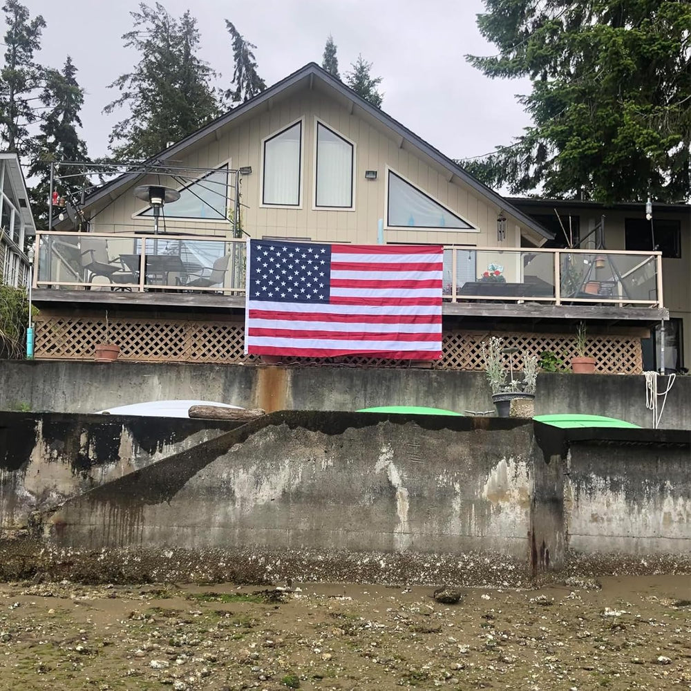 Bradford American Flag 5x8 ft Outdoor Heavy Duty, Embroidered Large American ...