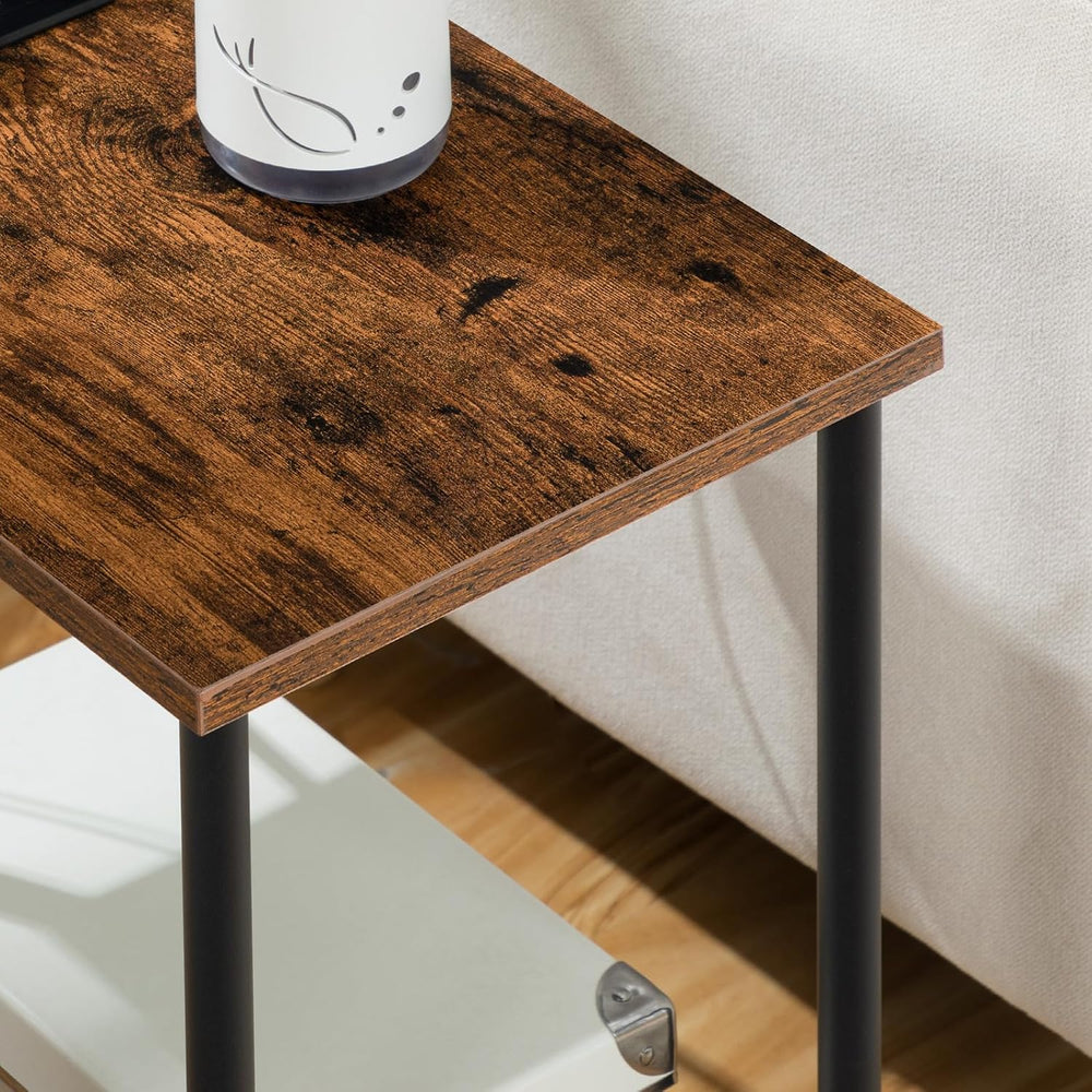 HOOBRO Side Table with Charging Station, Set of 2 End Tables with USB Port an...
