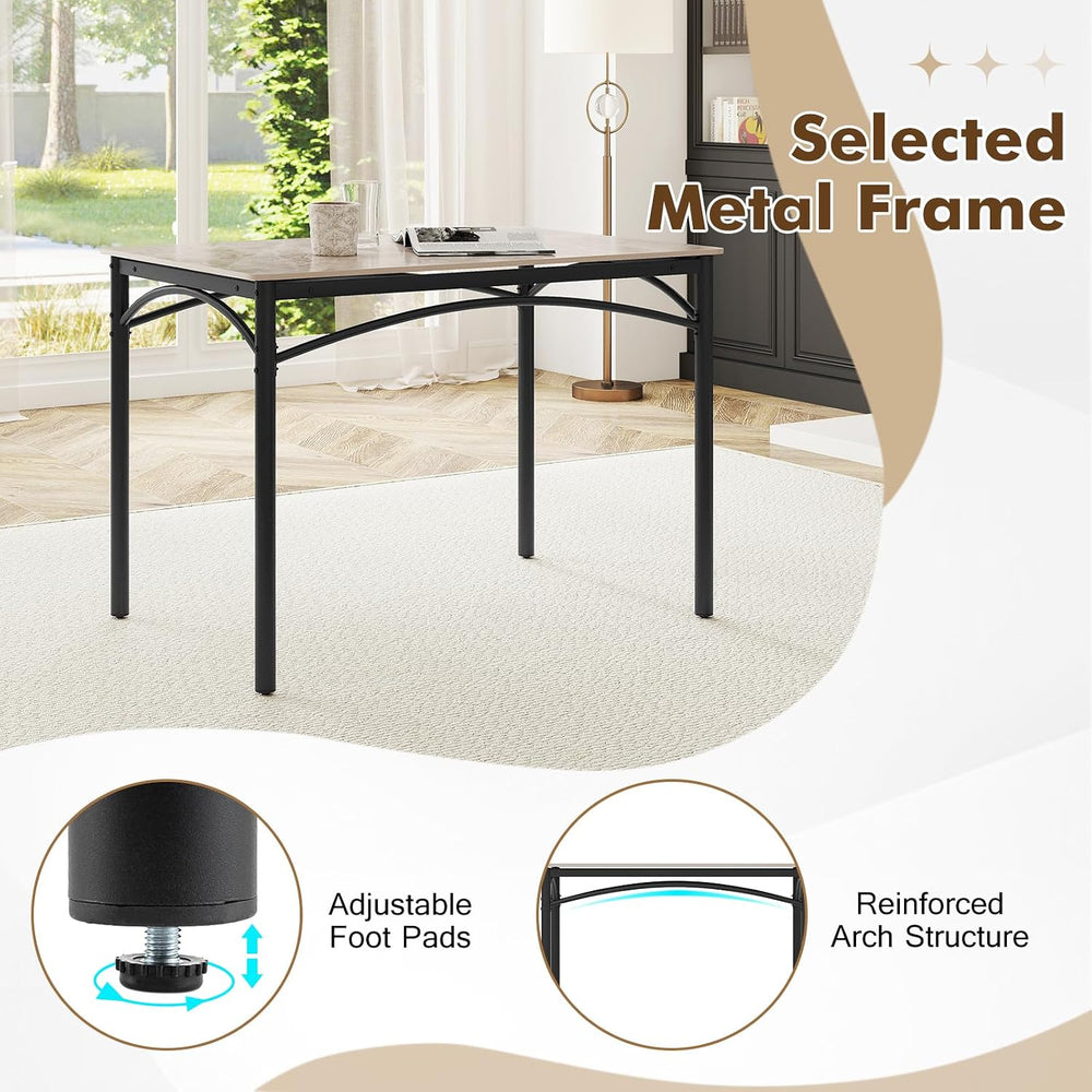 Giantex 43" Dining Table for 2-4, Rectangular Kitchen Table with Faux Ma...
