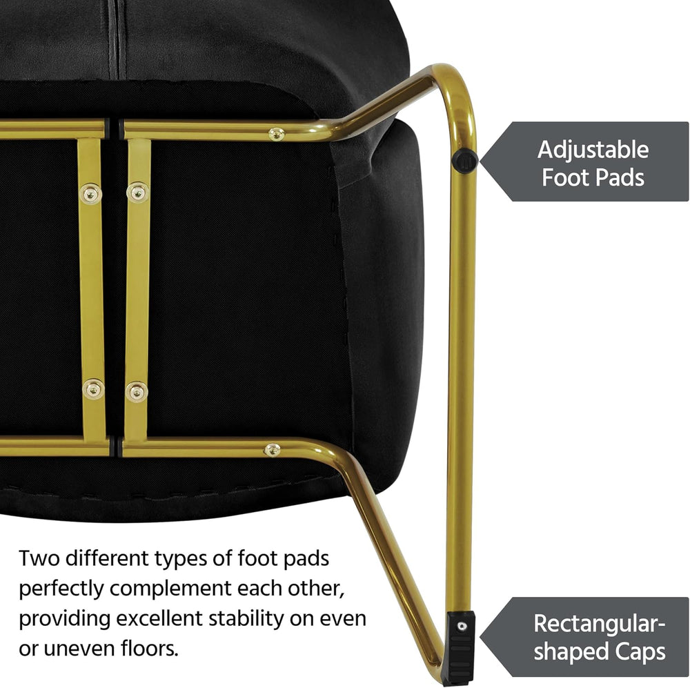Yaheetech Upholstered Petal Dining Chair, Modern Velvet Bucket Dining Chair w...