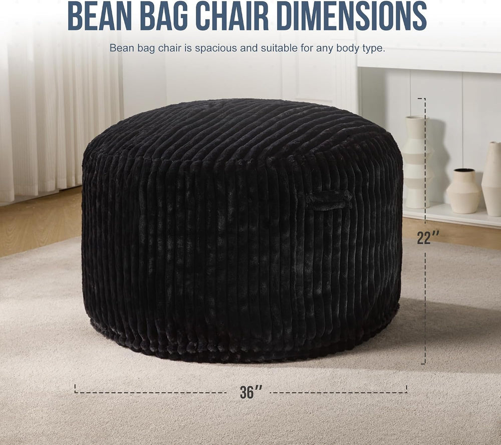 Hobestluk Adult Bean Bag Chair Giant Beanbag with Filling Living Room 3FT | B...