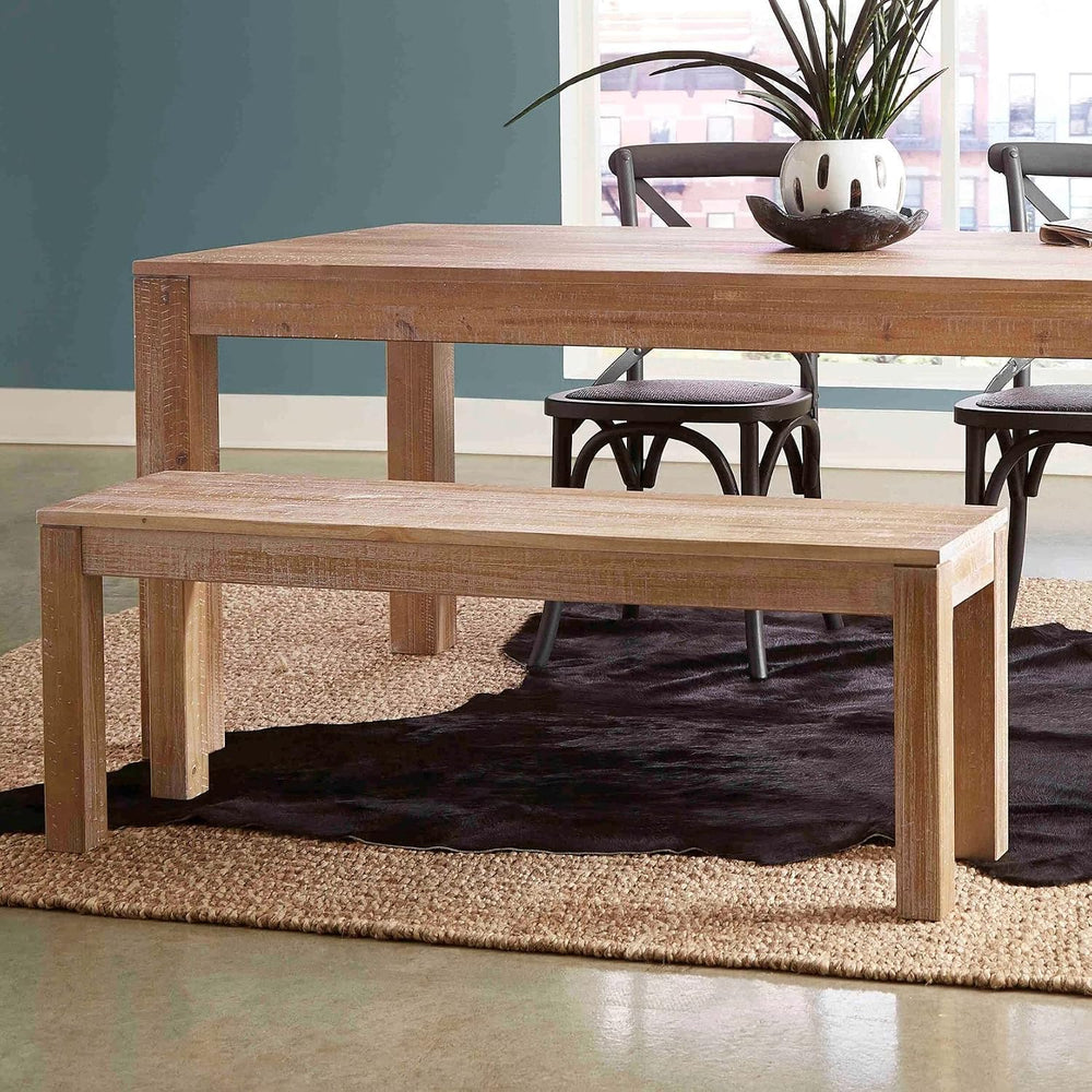 Grain Wood Furniture Montauk Solid Wood Bench, Driftwood