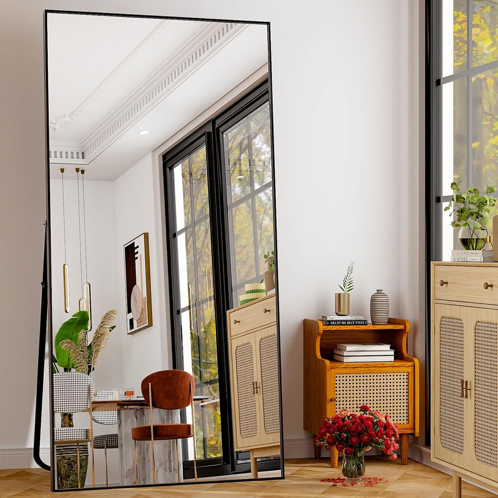 76"x34" Full Length Mirror Large Rectangle Full Body Mirror, Black