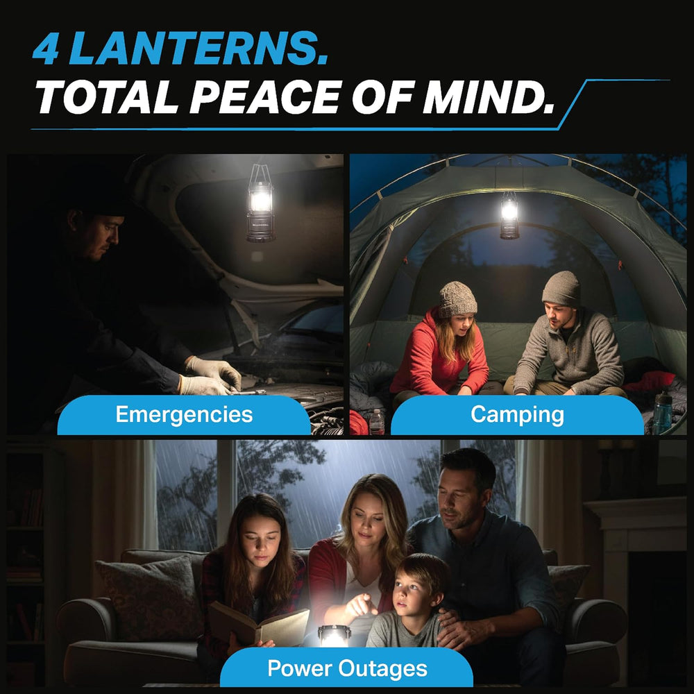 TACLIGHT Multipurpose Camping Lanterns, 4 Pack, Battery Powered
