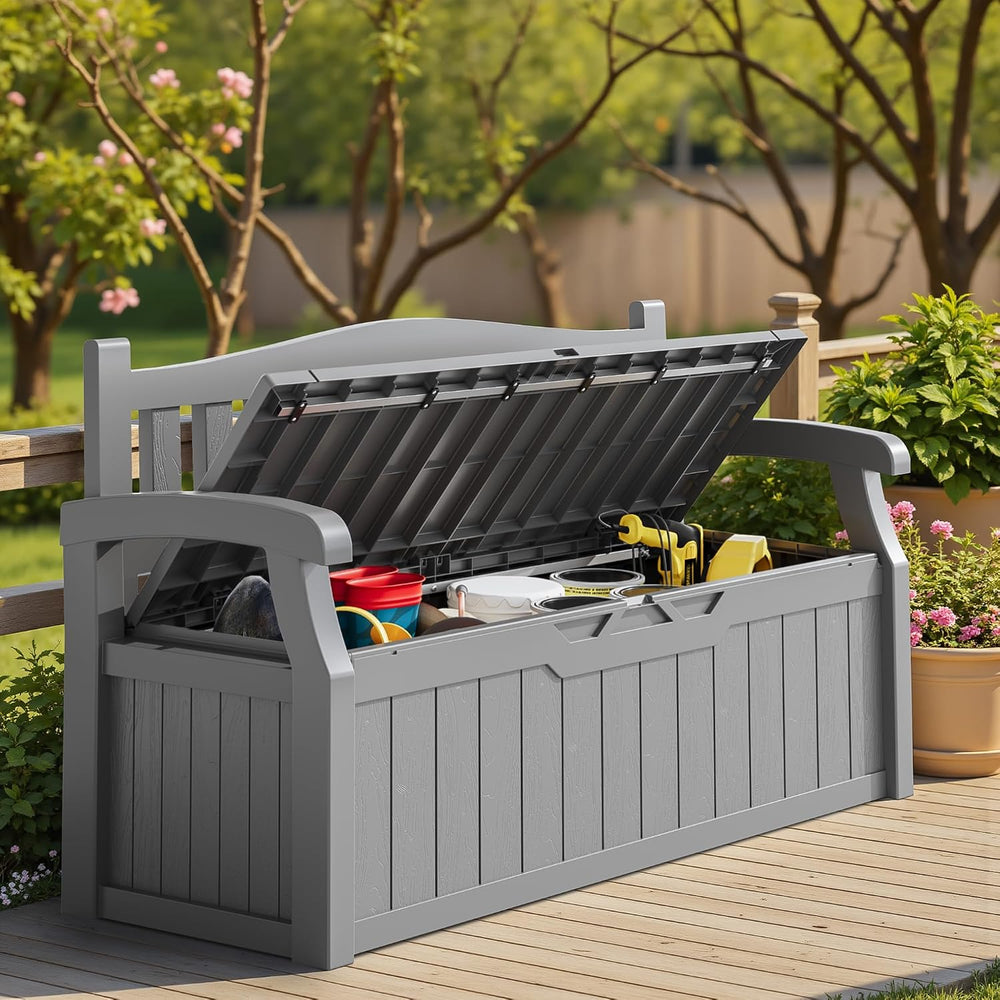 Homall 75 Gallon Outdoor Storage Benches Lockable Deck Box Waterproof