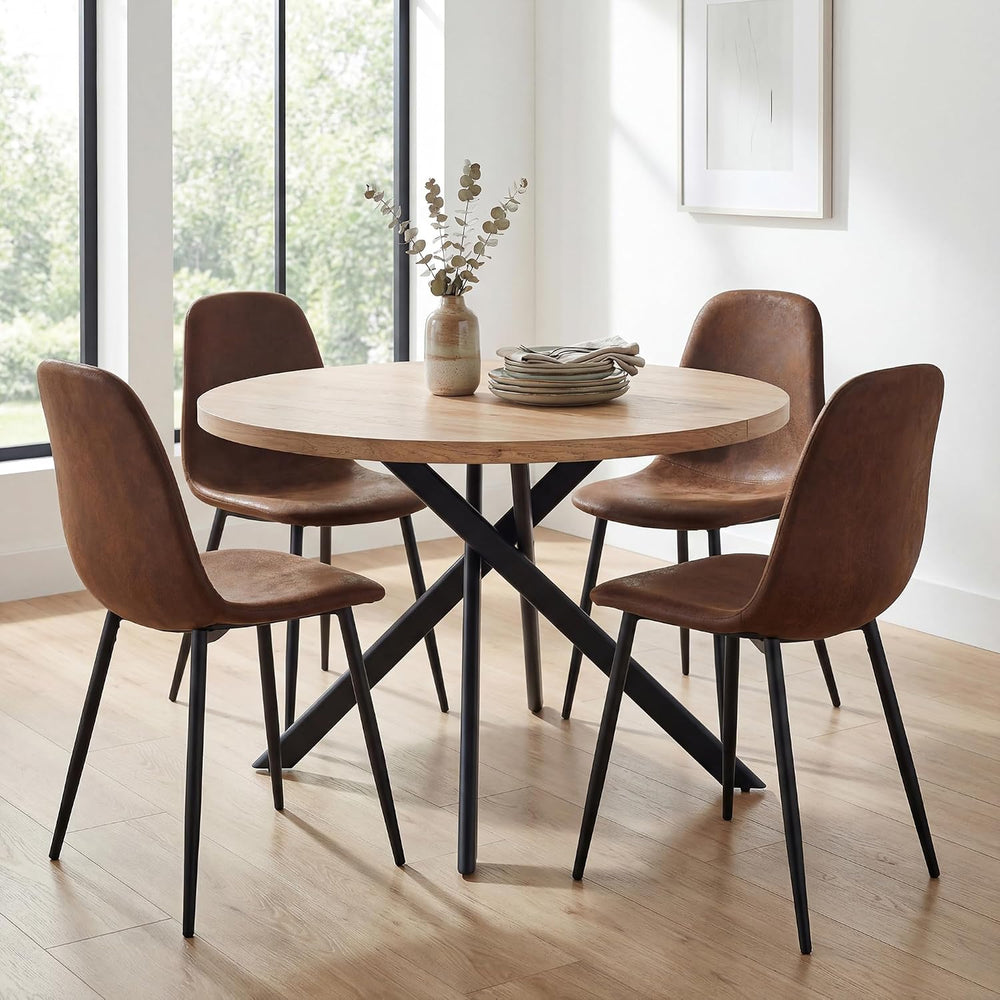 Round Dining Table Set for 4, Round Kitchen Dining Table and Chairs Set for 4...