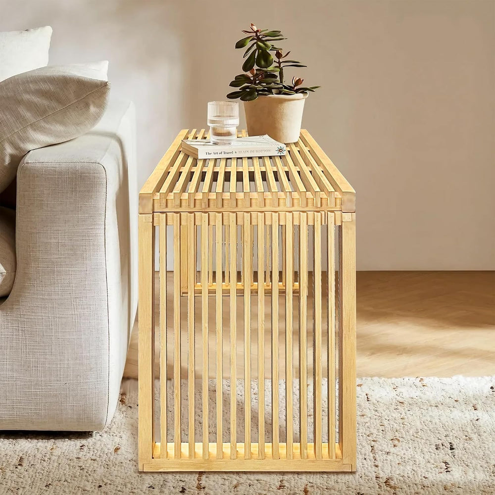 Bamboo Dining Bench, Wood Bench, Bench Seat Wooden for Kitchen, Living Room, ...