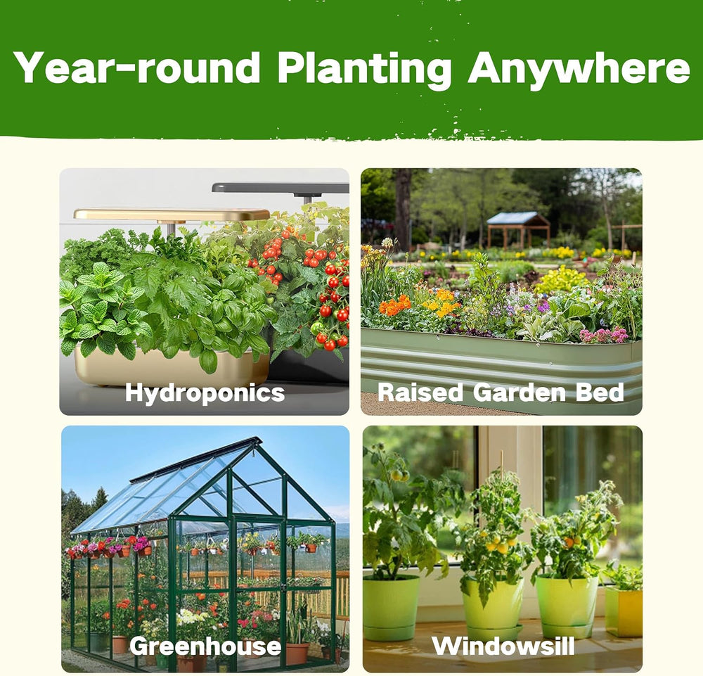 Year-Round Zone 7 Seed Bank, Gift for Mom Dad, 32 Varieties Heirloom Seeds