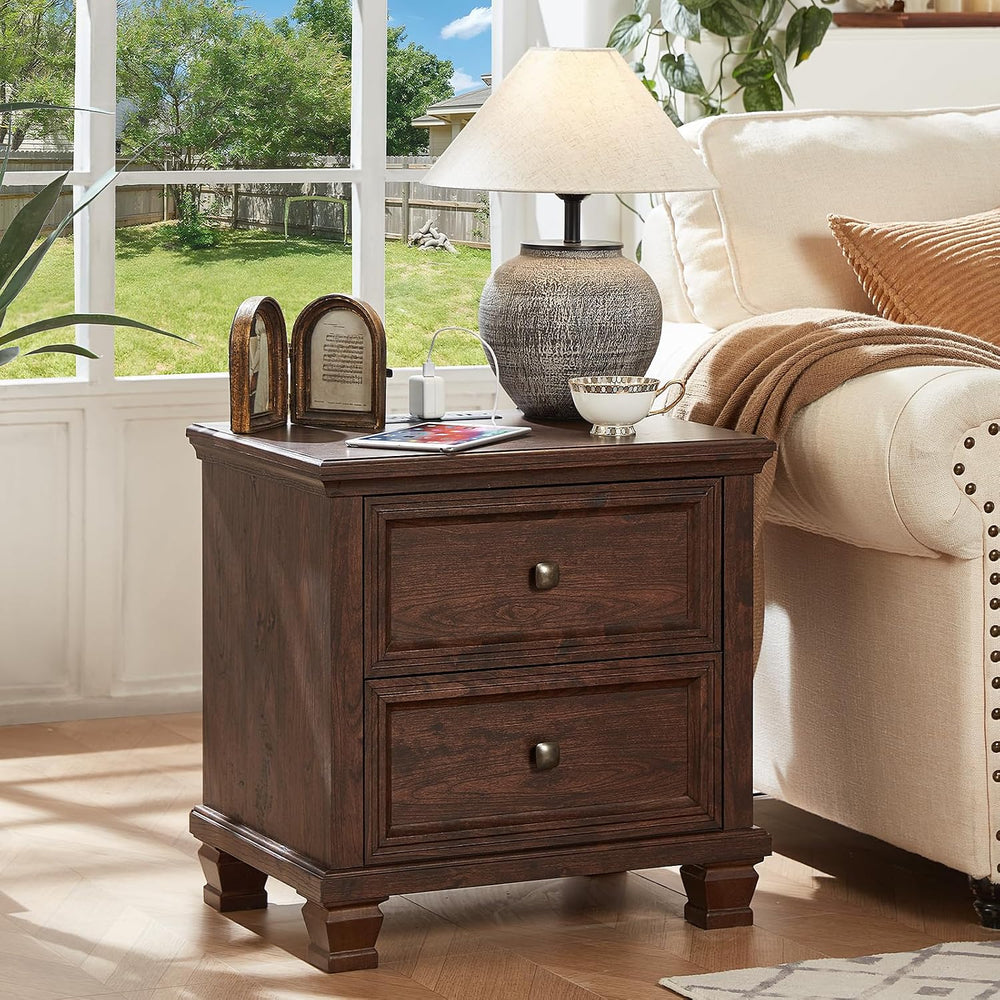 SAVOR LIFE Farmhouse Bedroom Dresser and Nightstand Set of 4, 6 Drawer Tall &...