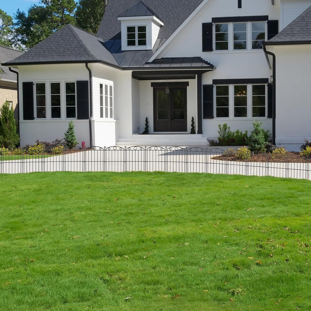 Decorative Garden Fence 17in x 50ft, 50 Panels No Dig Fence, Metal Fencing