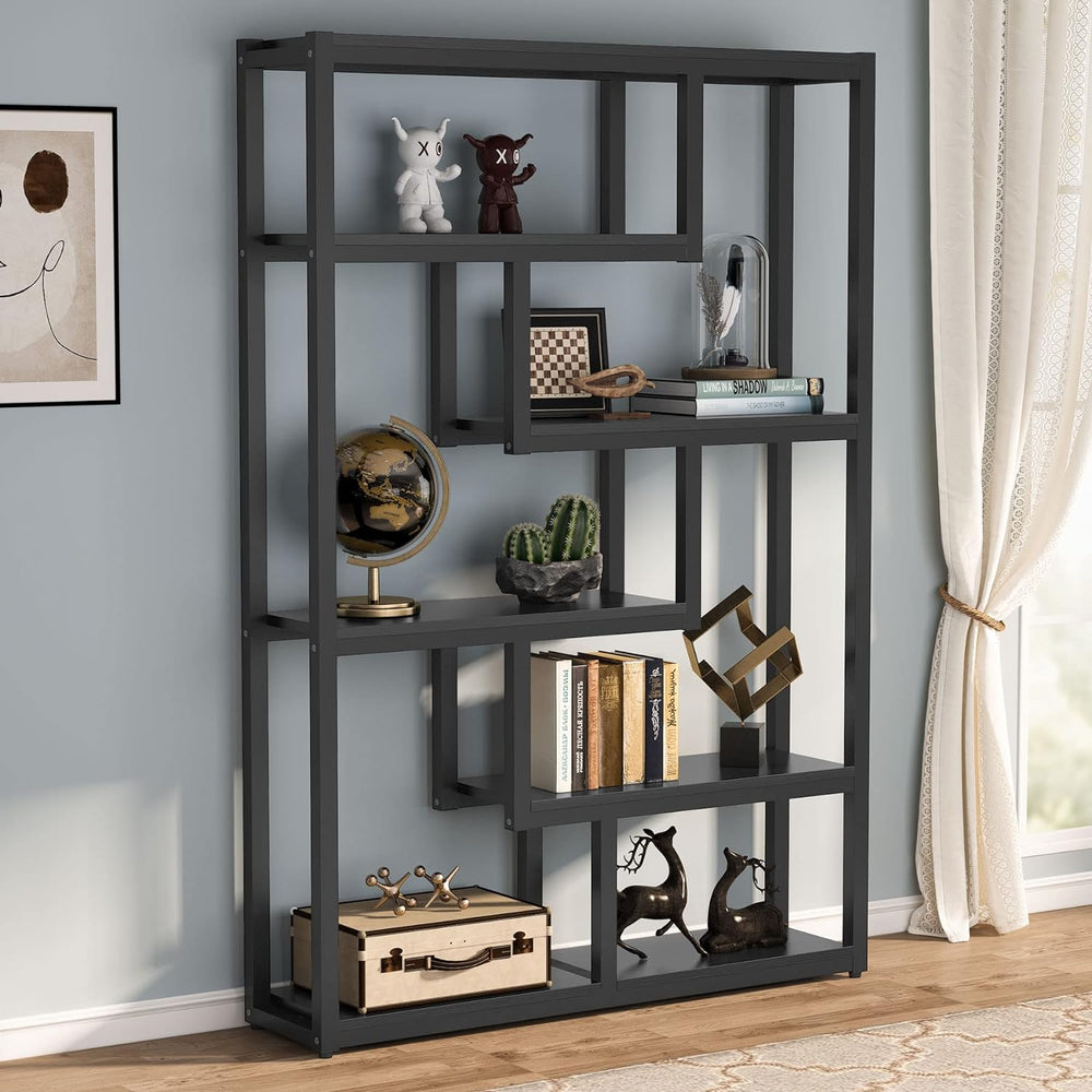 Tribesigns Way to Origin 6-Shelf Modern Bookshelf, Industrial Etagere Bookcas...