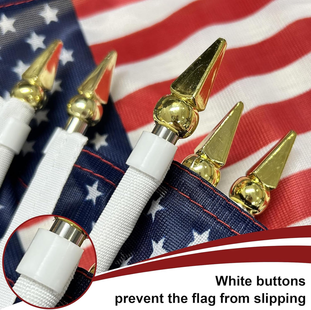 8x12 inch Small American Flags on Stick 12 Pcs for Yard Garden, Mini Hand Hel...