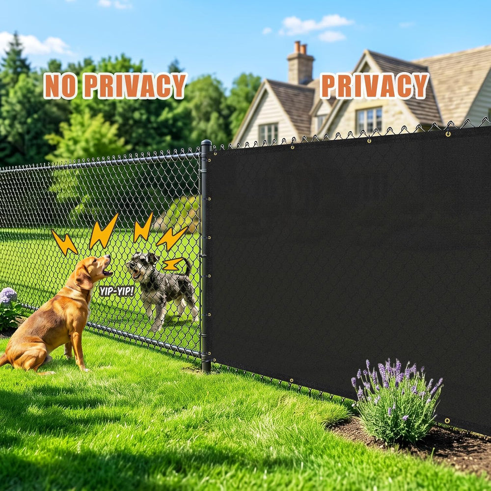 Kanagawa Privacy Screen Fence 4 x 50ft, 90% Blockage Screen, Black