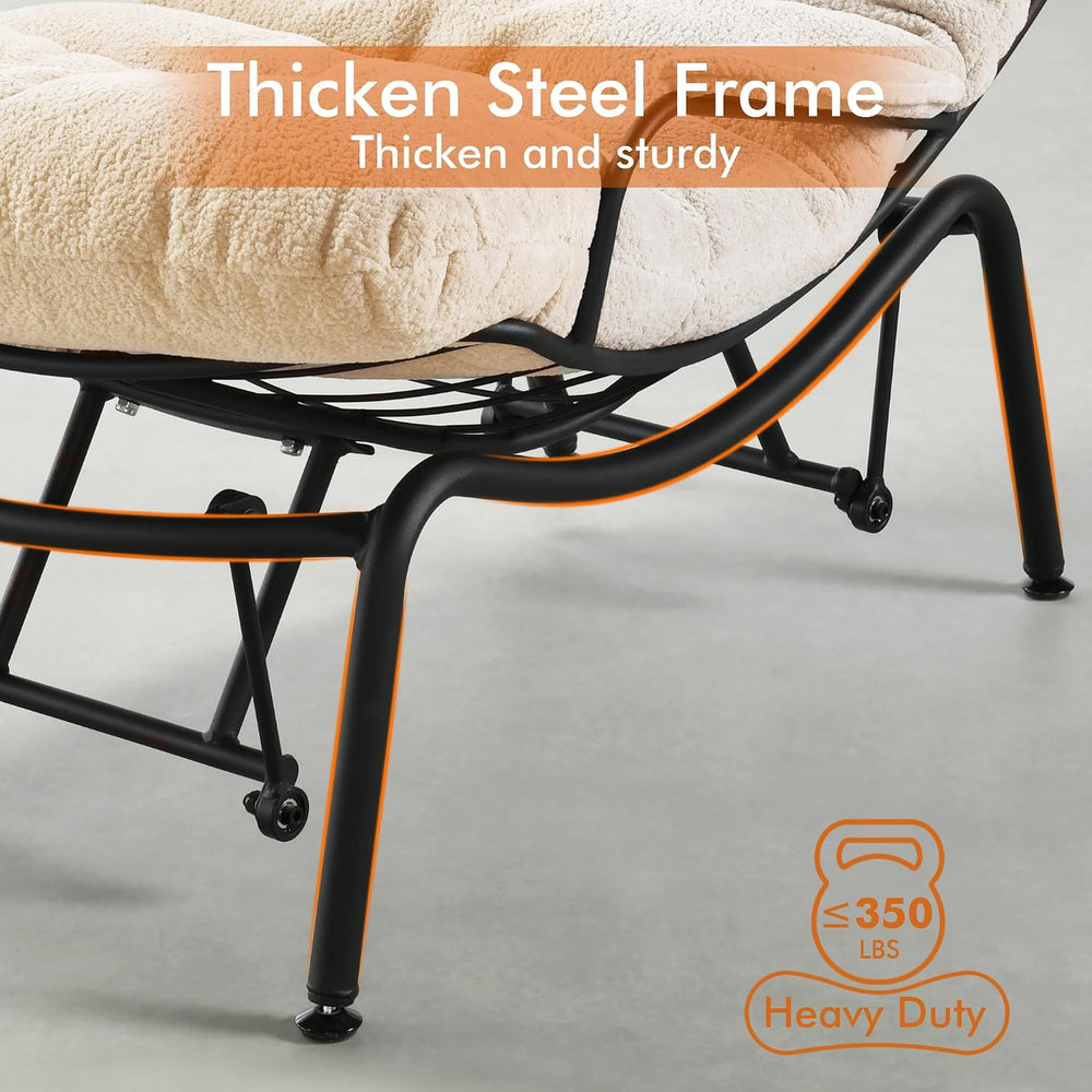 HOOOWOOO Cozy Rocking Chair,Chaise Lounge Chair Indoor,Accent Chair with Otto...