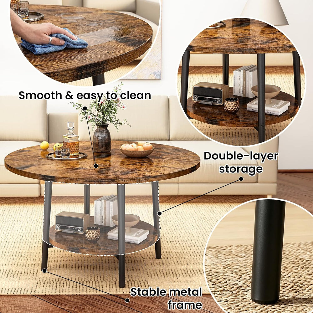 AWQM Coffee Table, Coffee Table Set of 3, Coffee Tables for Living Room | Rou...