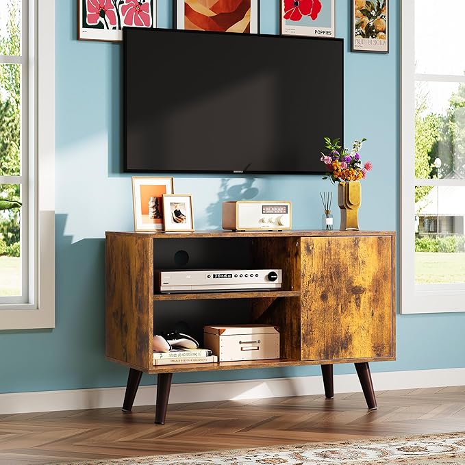 WLIVE TV Stand for 40 Inch TVs, Small Entertainment Center with Storage Cabin...