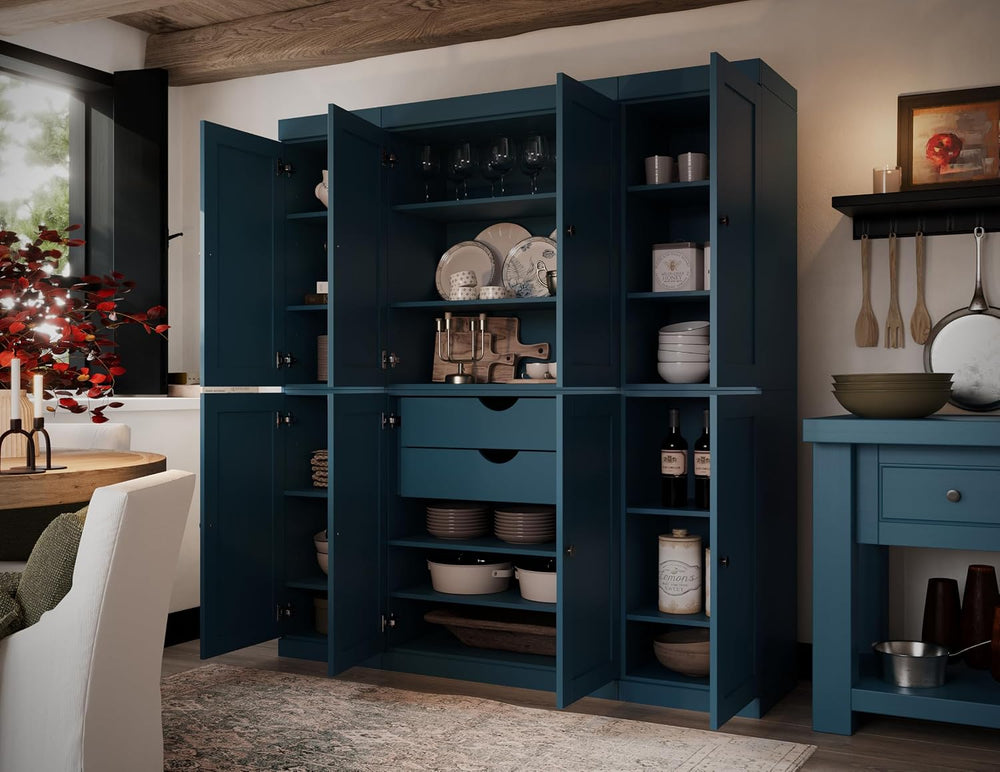 Palace Imports 100% Solid Wood 65"" Pantry Cabinet with Shaker Door...