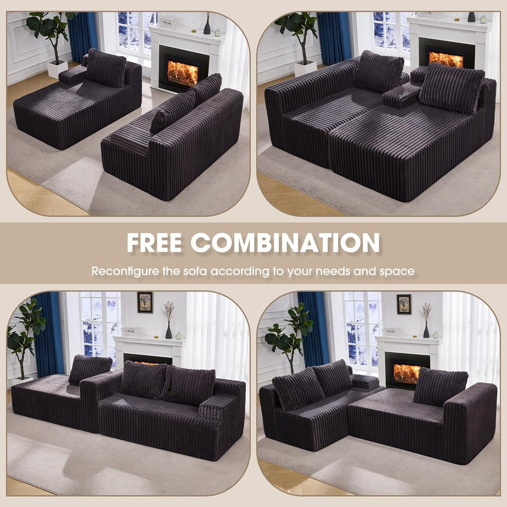 Hobestluk Couch Modular Sectional Sofa L-Shape Lounge Cloud Couch