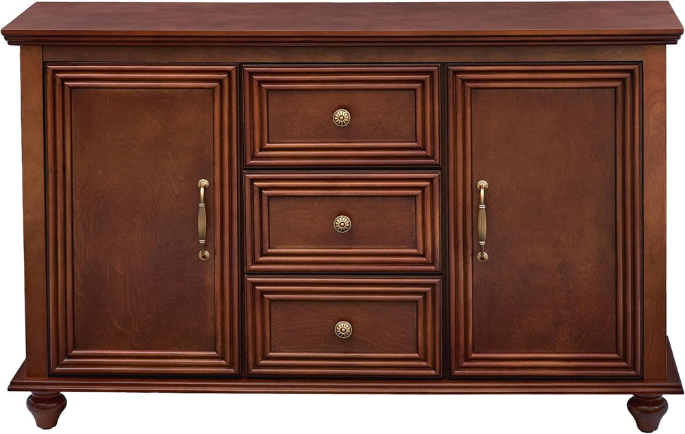 LKTART 47" Wood Sideboard Buffet Cabinet with Storage,Traditional Media ...