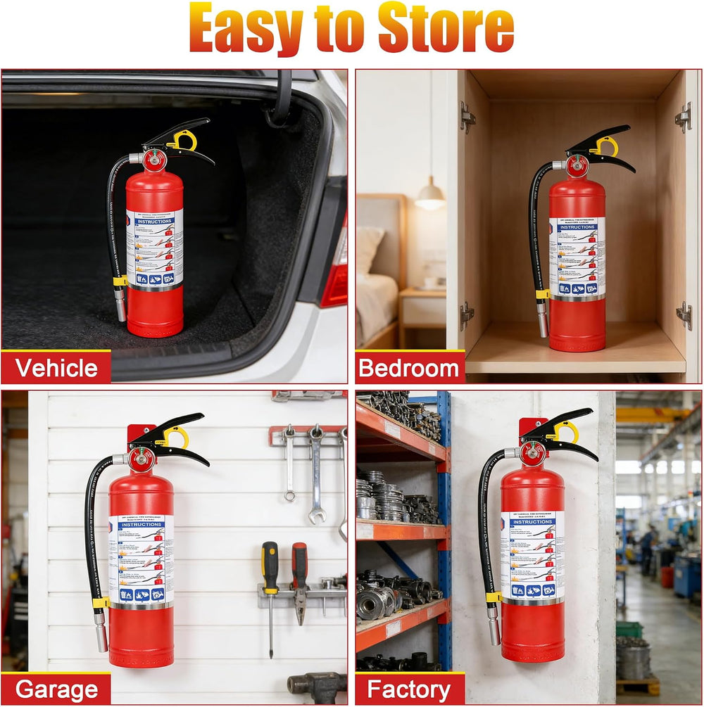 5 lb ABC Dry Chemical Fire Extinguisher with Wall Mount, 2A:10B:C Rated