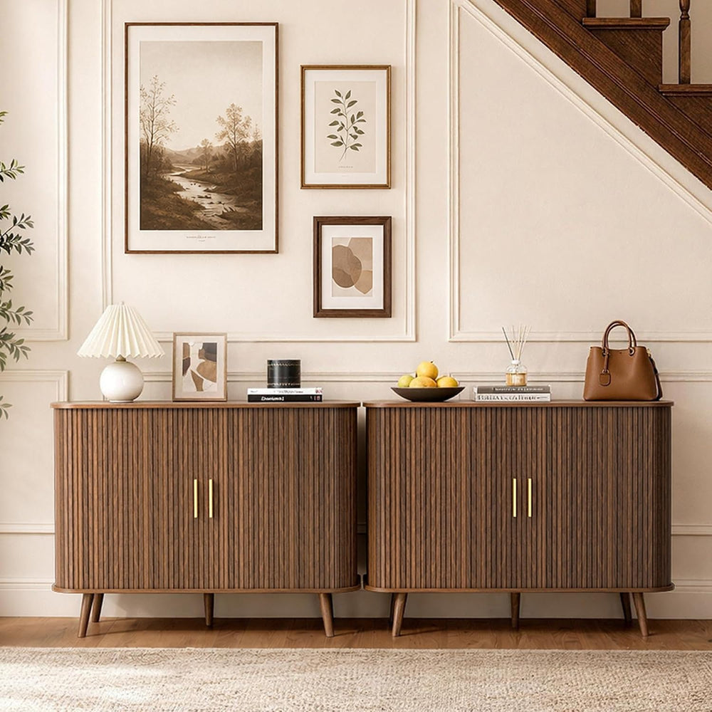 Pamapic 40" Sideboard Buffet Cabinet with Storage & Sliding Door, Wa...