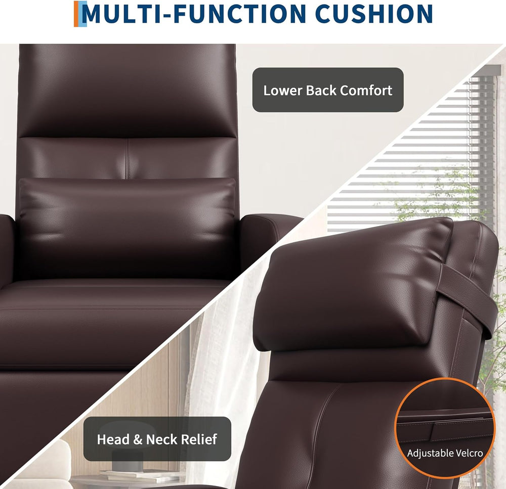 GarveeHome Power Recliner Chair - Heat and Massage, Adjustable Electric Recli...
