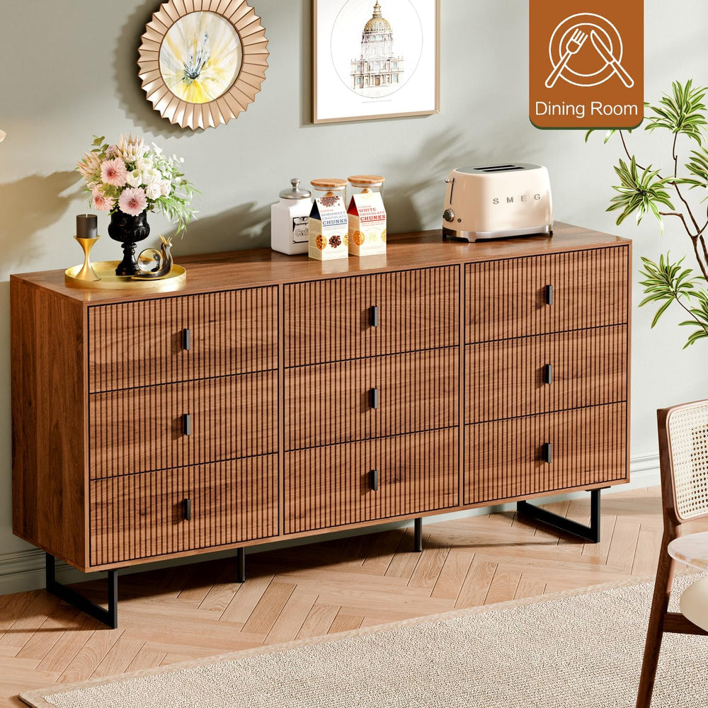 Chrangmay Modern Chest of Drawers with 9 Drawers,Deep Drawers,Clothes Organiz...