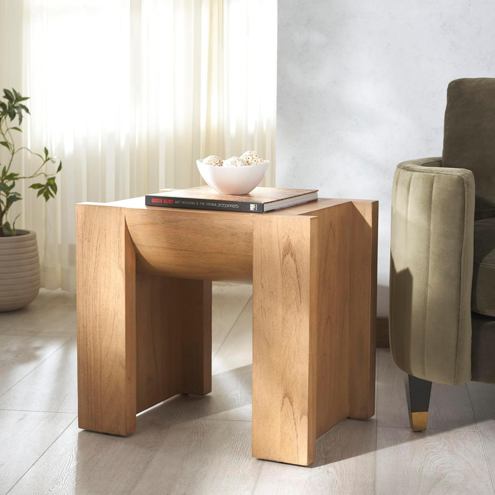 SAFAVIEH Couture Collection - Jessandria Natural Brown Accent Table, Contempo...