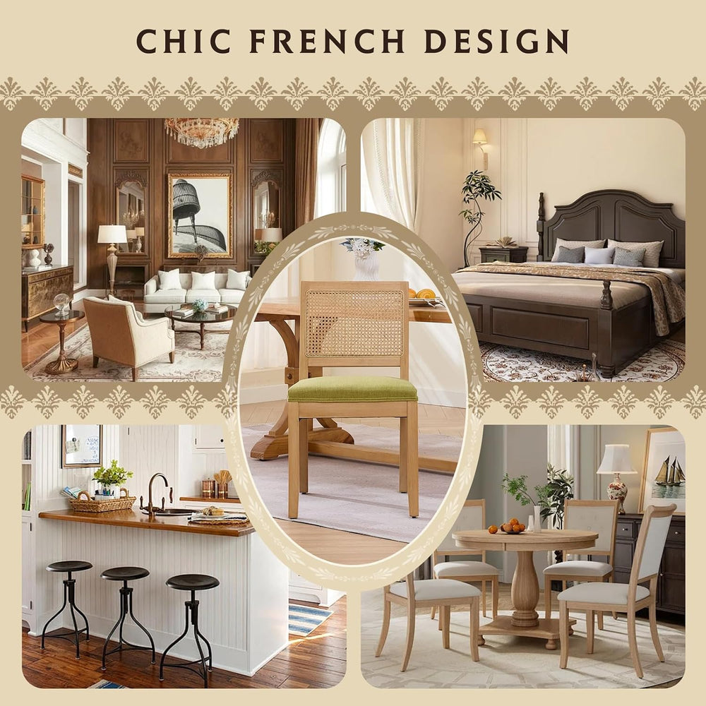 SoarFlash Kitchen French Dining Chairs Set of 4, Vintage Dining Chairs with R...