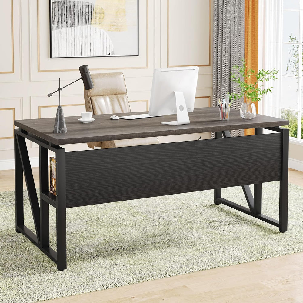 Tribesigns 55 inches Computer Desk with Bottom Storage Shelf Home Office Desk...
