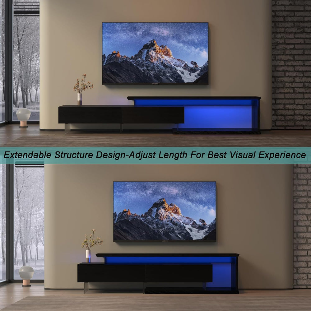 LED TV Stand for 65 75 85 Inch TV, Extendable Entertainment Center | 60 70 80...