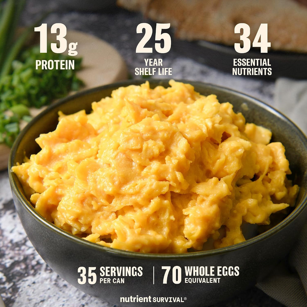 70 Egg Equivalent Nutrient Survival Vitamin Powdered Eggs Blend, Freeze Dried...