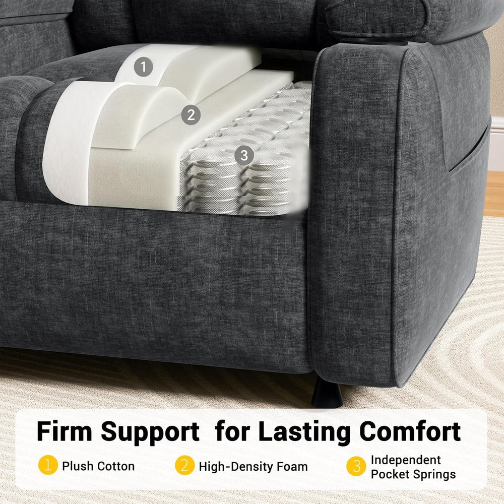 Pipishell Power Recliner Chair for Adults, One-Touch Synchronized Reclining, ...