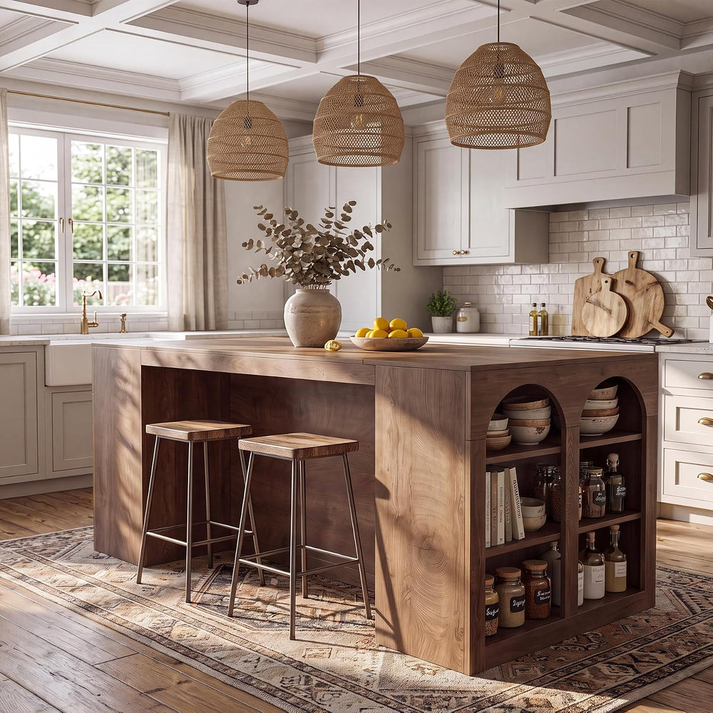 Tribesigns 78.7" Large Kitchen Island Table with Storage & Seating S...