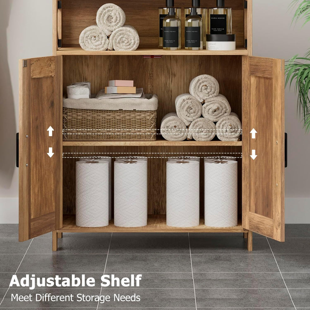 Homhedy Farmhouse Bathroom Storage Cabinet with 2 Doors, Toilet Paper Cabinet...