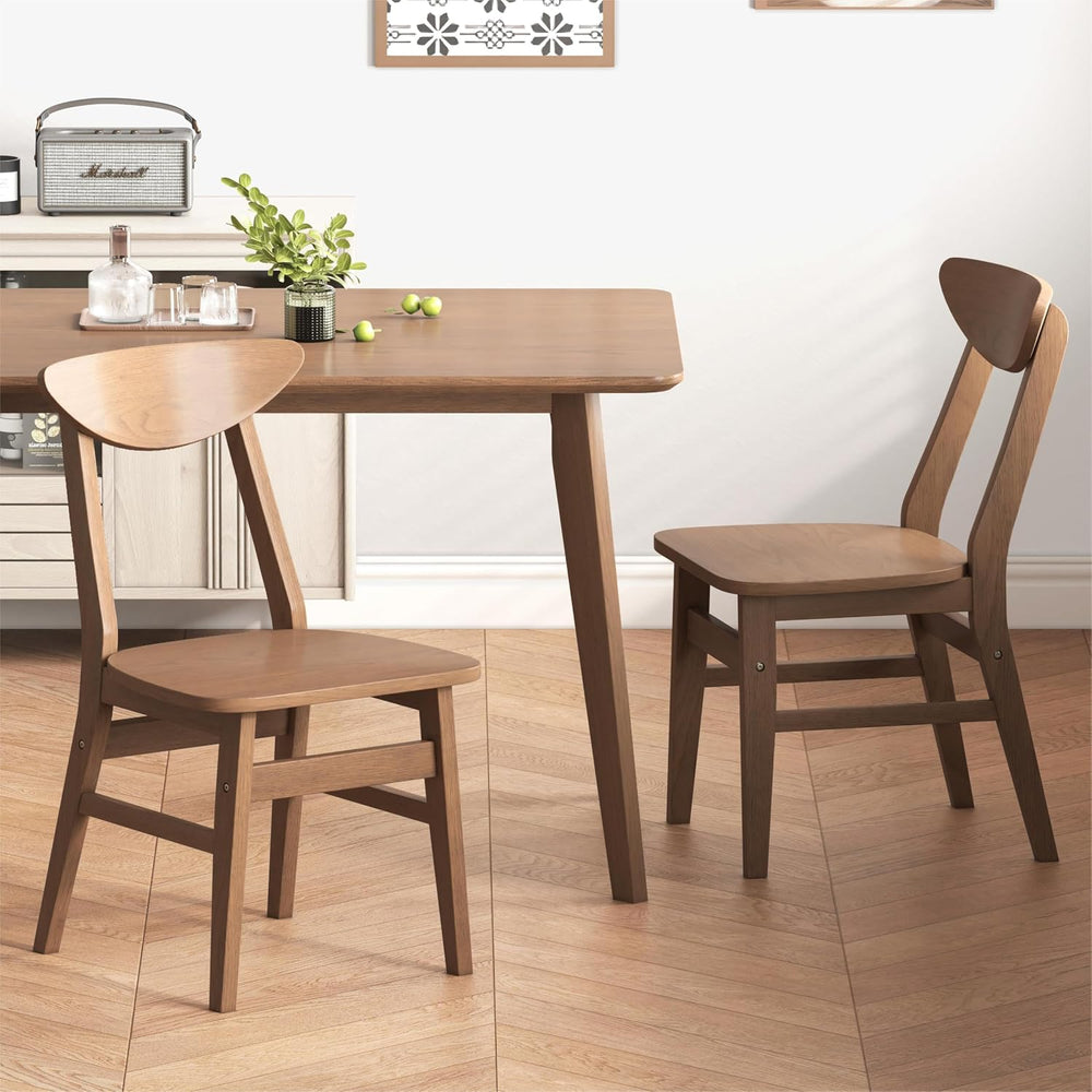 WiberWi 5 Piece Dining Table Set for 4, Solid Wood Kitchen Table Chairs Set o...