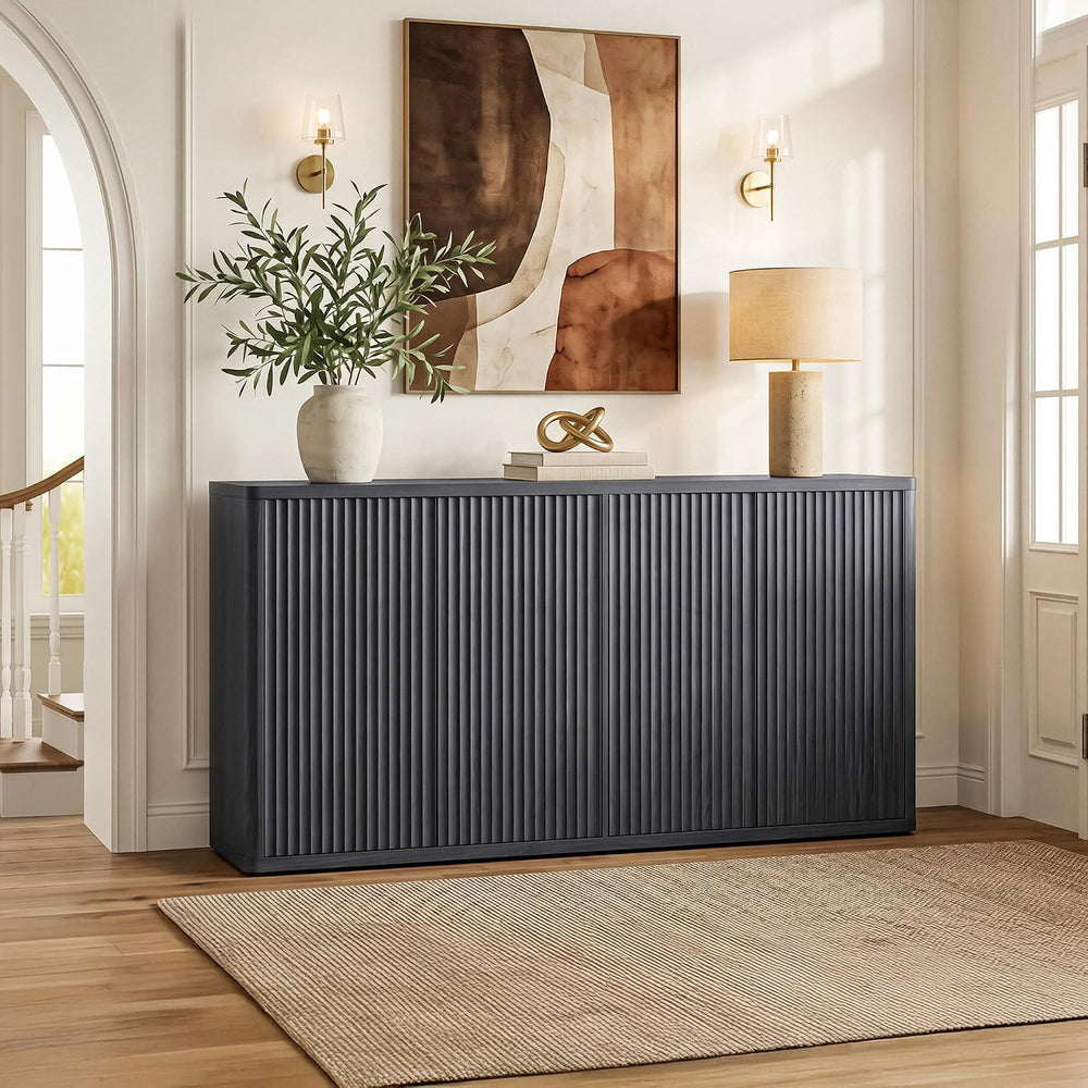 SICOTAS Buffet Cabinet with Storage Accent Sideboard with 4 Doors 66.3" ...