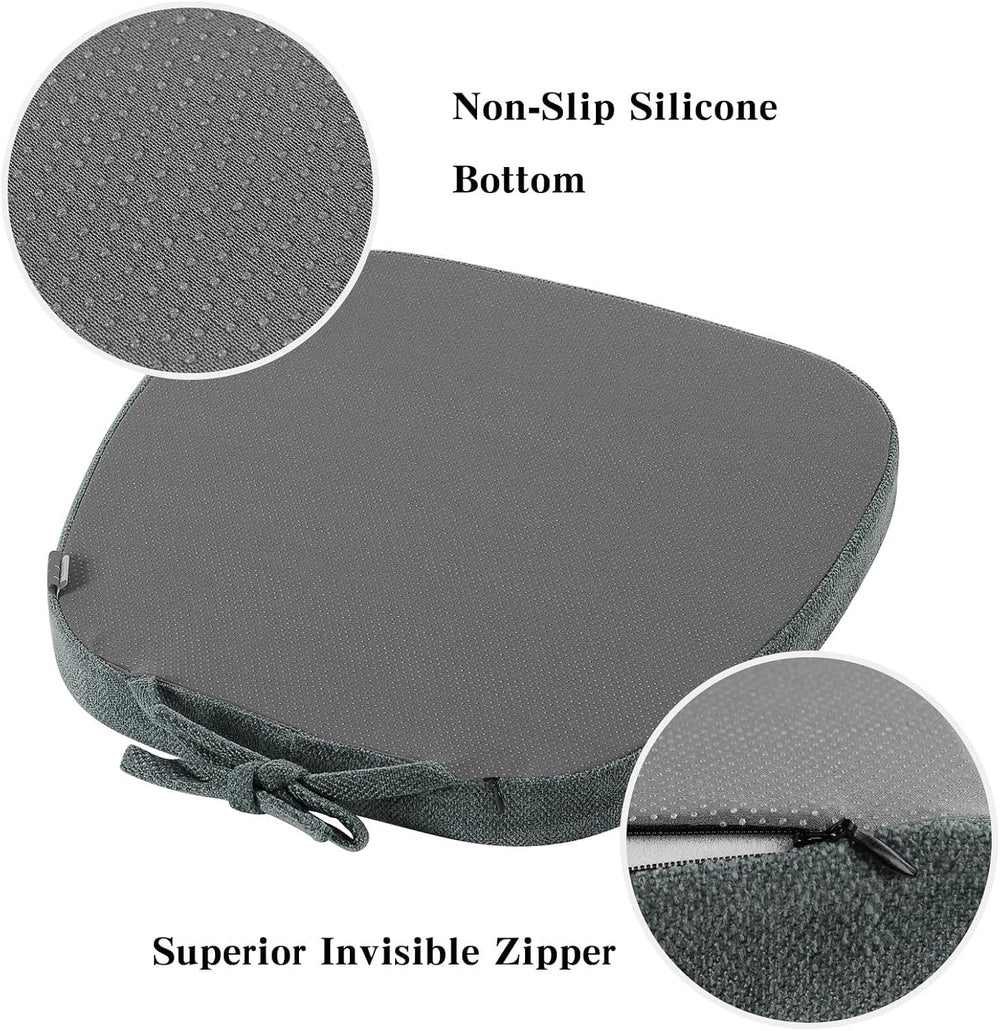 baibu 14x14 Memory Foam Metal Chair Cushions Set of 4, Dual-Layer Design Non-...